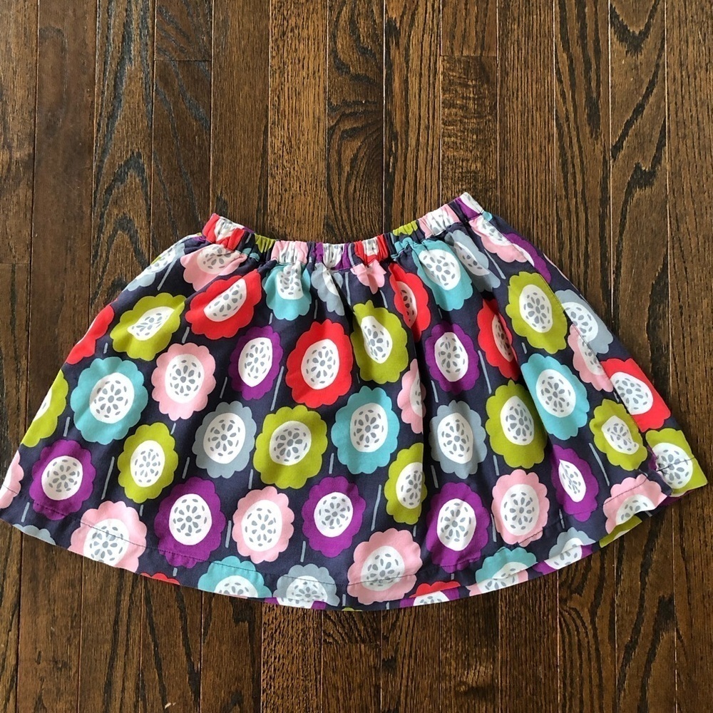 Mini Boden Girls 9-10Y Multi-Color Floral A-Line Mini Skirt w/Silk-Like Lining - Picture 10 of 10